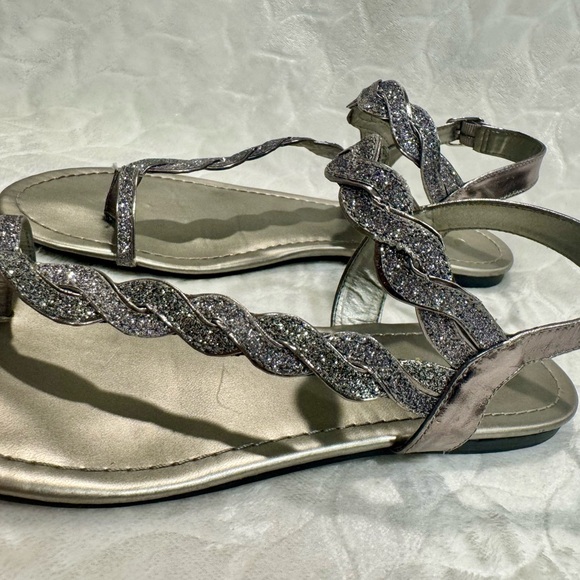Unisa Glittering Silver Sandals - Picture 1 of 8